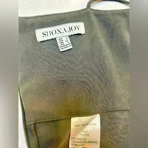 Shona joy cocktail dress in olive, size 2 - Picture 4 of 5